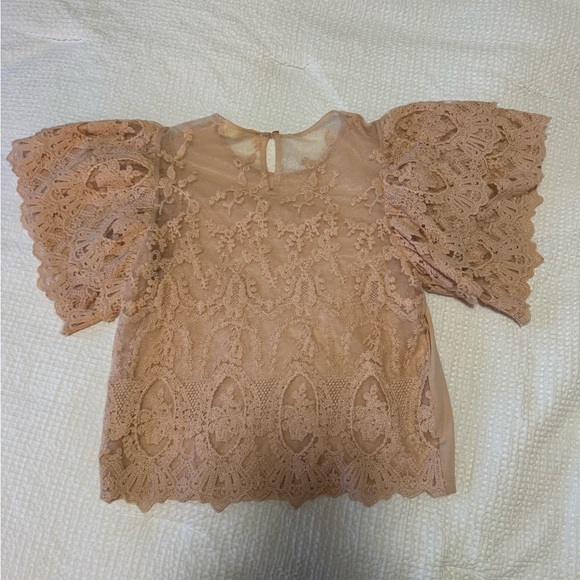 light pink lace blouse - Picture 2 of 2